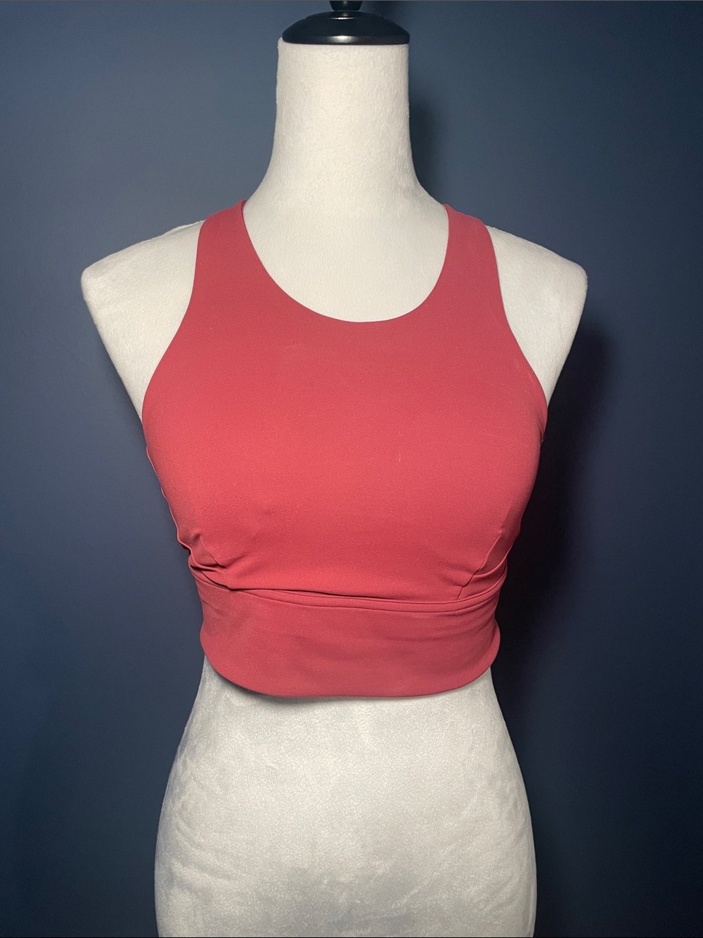 lululemon athletica Scoop-Neck Crop Sports Bra - Coral